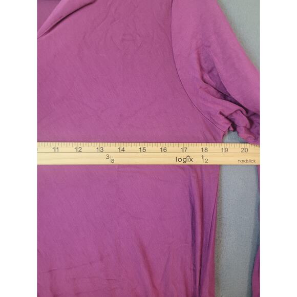 Soft Surroundings Plum A-Line Tunic P/M Long Sleeve Oversized – EUC - Picture 6 of 7